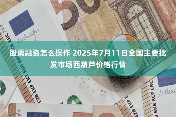 股票融资怎么操作 2025年7月11日全国主要批发市场西葫芦价格行情