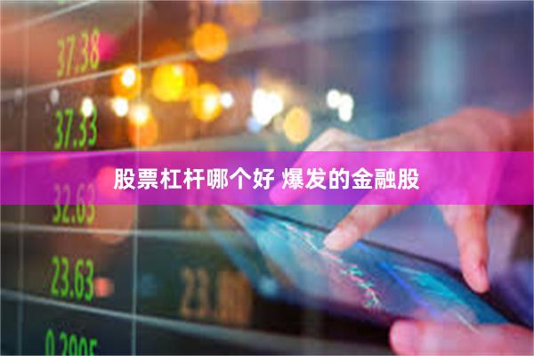 股票杠杆哪个好 爆发的金融股